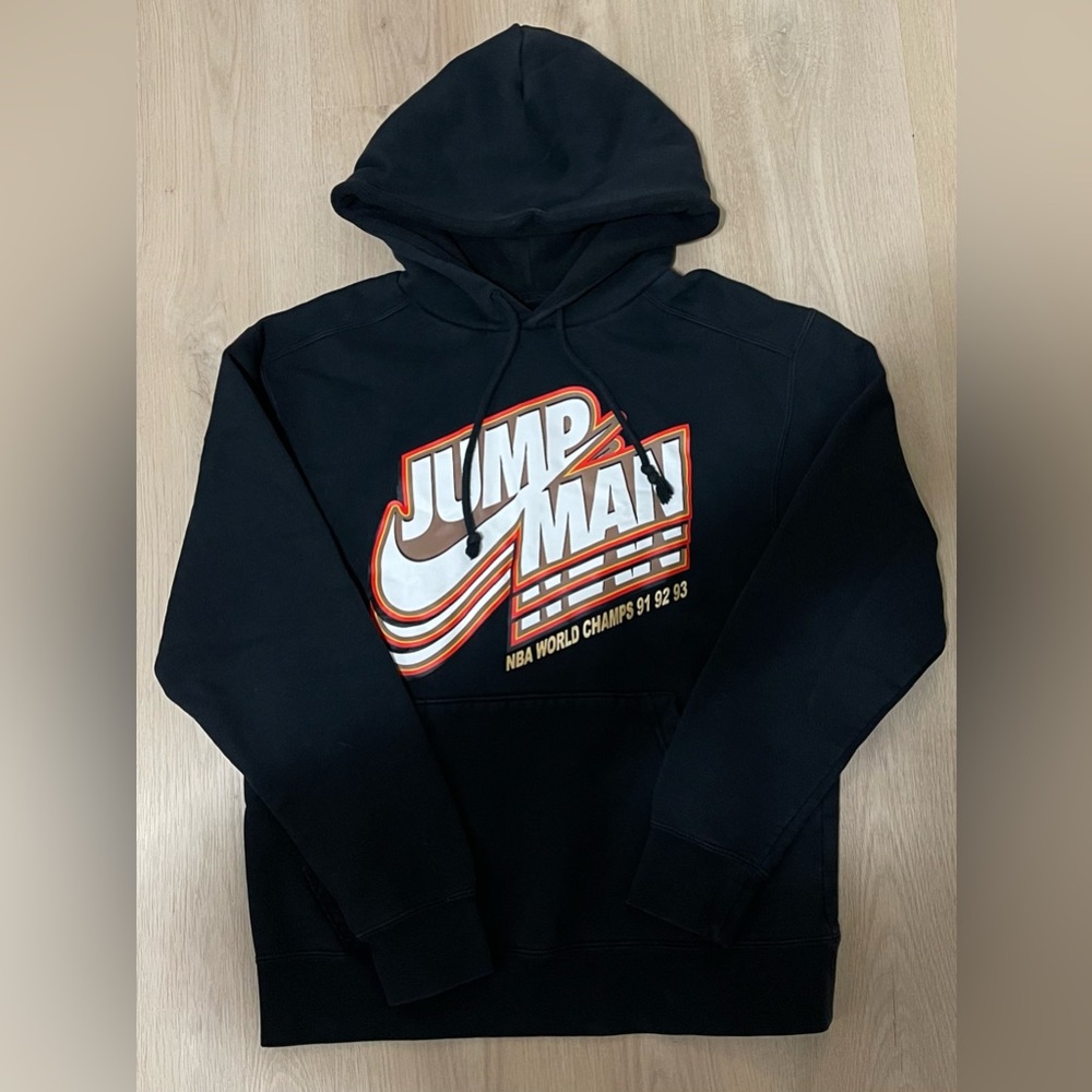 Jordan Black and Orange Jumpman Hoodie
